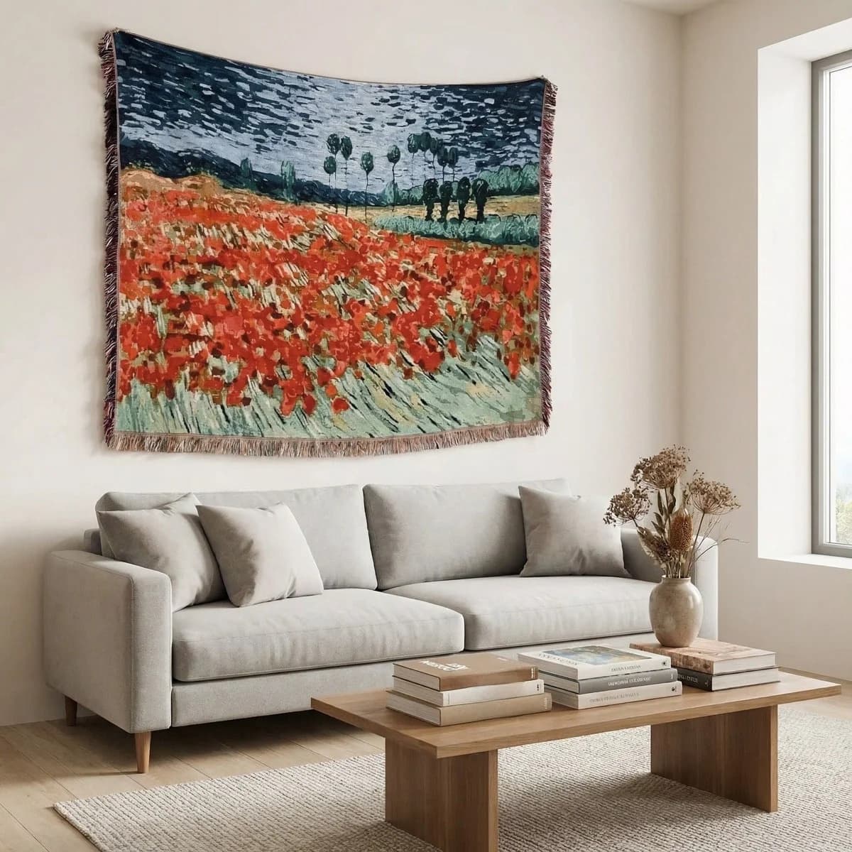 Van Gogh stílusú falikárpit takaró kanapéra és fali dekorációnak