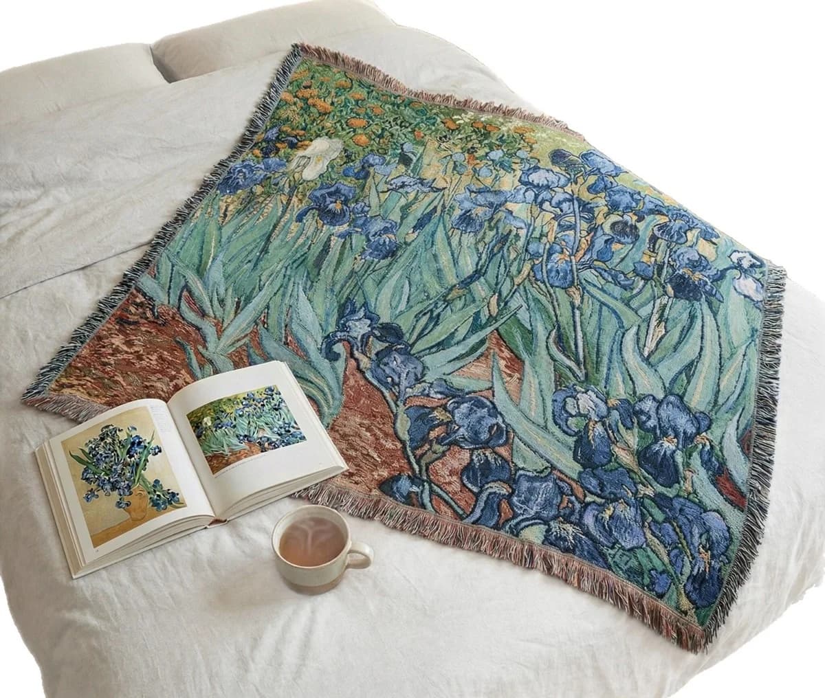 Van Gogh stílusú kárpit takaró pamut keverék kanapéhuzat