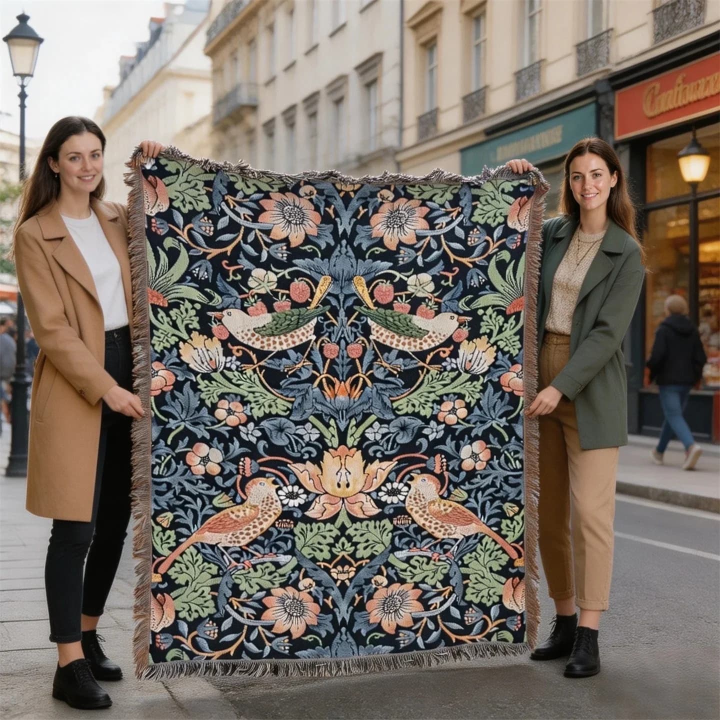 Poliészter-pamut takaró kanapéra, 130x160 cm-es tapestry