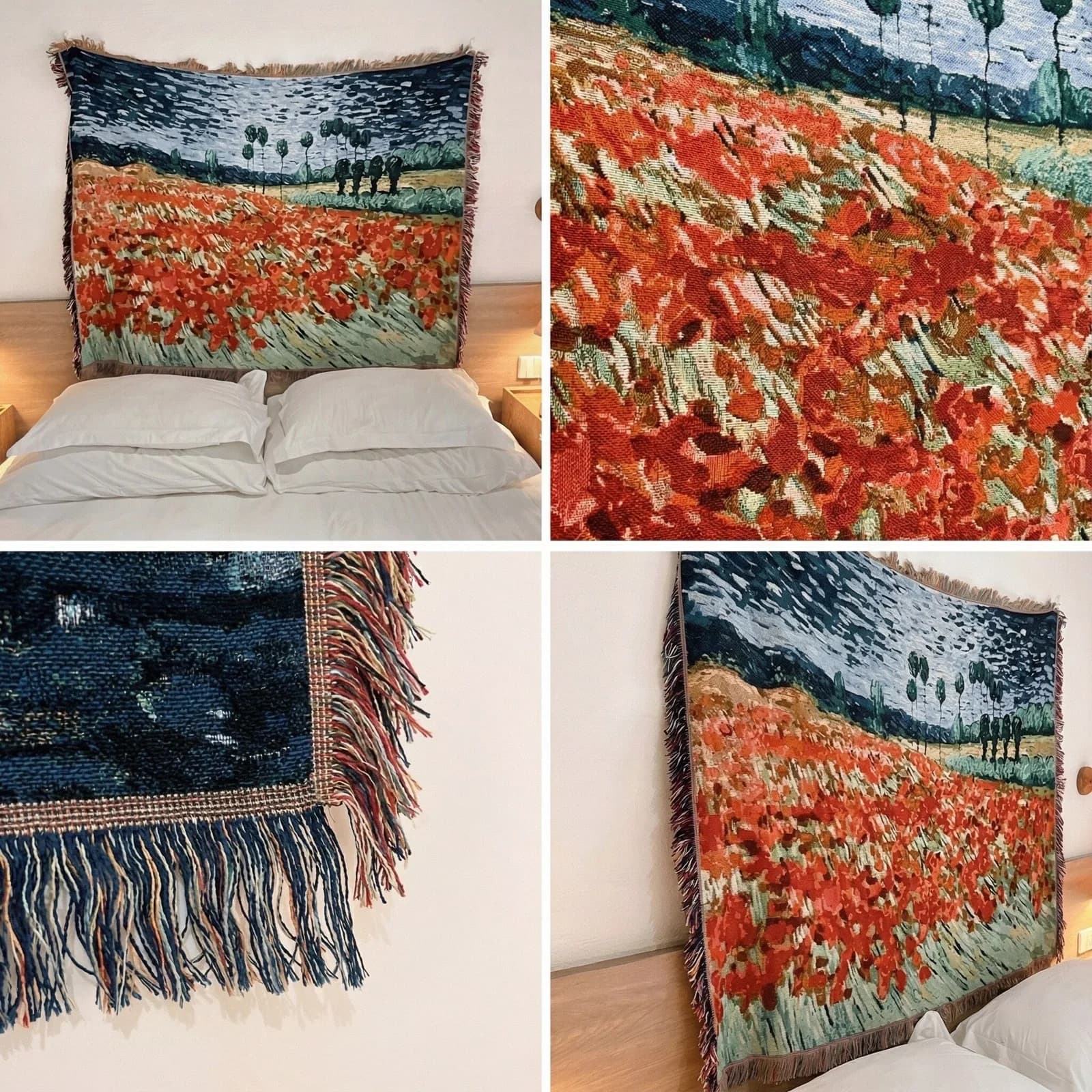 Van Gogh stílusú falikárpit takaró kanapéra és fali dekorációnak